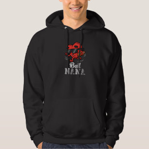 Ball Nana Heart American Football Grandma Valenti Hoodie