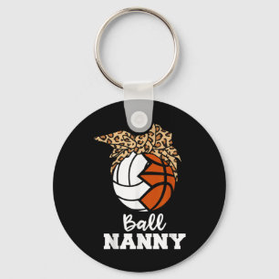 Ball Nanny Funny Volleyball Basketball Nanny Key Ring