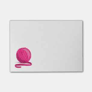Ball of Pink Yarn Post-it Notes