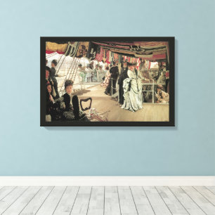 Ball on Shipboard by James Tissot, Victorian Art Canvas Print