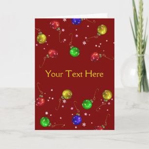 Ball Ornaments Customisable Holiday Card