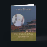 Ball Park 10th Birthday Grandson Card<br><div class="desc">A beautiful night at the ballpark is a perfect image to wish your grandson a happy 10th birthday!</div>
