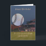 Ball Park 10th Birthday Grandson Card<br><div class="desc">A beautiful night at the ballpark is a perfect image to wish your grandson a happy 10th birthday!</div>