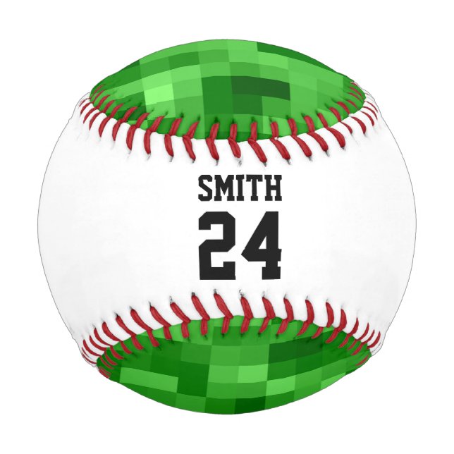 Ball Player Name Number Green Red Sports (Back)