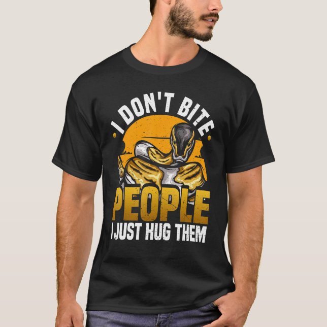 Ball Python Herpetologist Pun For A Banana Snake T-Shirt (Front)