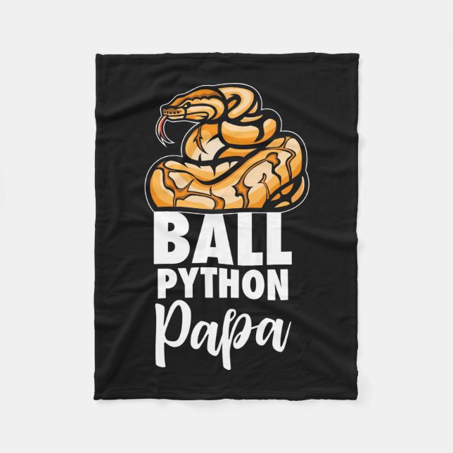 Ball Python Papa Fleece Blanket (Front)