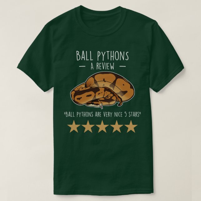 Ball Python Review T-Shirt (Design Front)