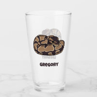 Ball Python Snake, Brown and Tan Personalised