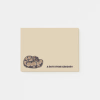 Ball Python Snake, Brown and Tan Personalised