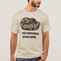 Ball Python Snake, Brown and Tan Personalised