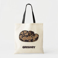 Ball Python Snake, Brown and Tan Personalised