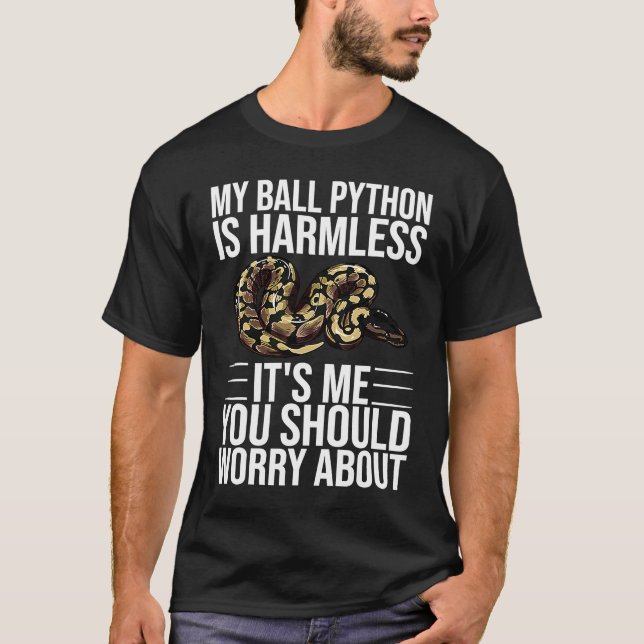 Ball Python Snake  Men Women T-Shirt (Front)