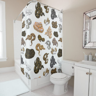 Ball Python Snake Morph Pattern Shower Curtain