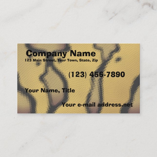 Ball Python Snake Skin Business Card (Front)