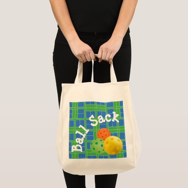 Ball Sack for Pickleballs - Blue Green Orange Tote Bag (Front (Product))