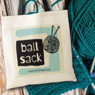 Ball Sack Knitting Lovers Group Tote Bag