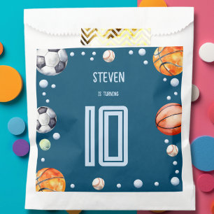 Ball sports kids birthday favour bags