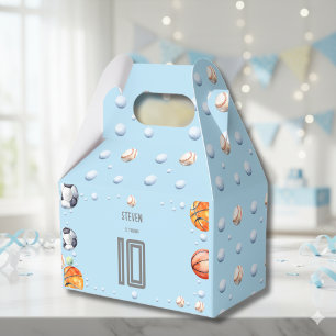 Ball sports kids birthday favour box