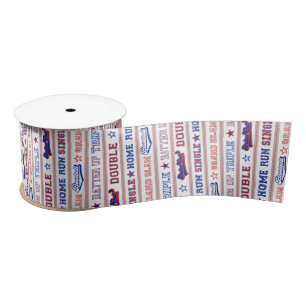 Ball Stitch - Baseball Satin Ribbon