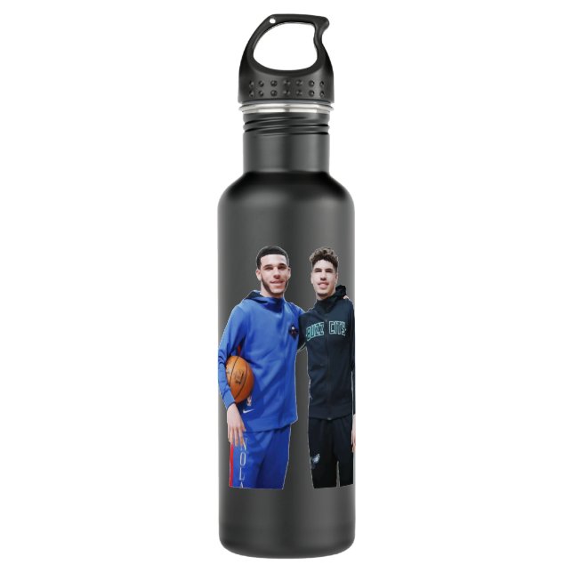 Ball x Ball - Lonzo Ball and Lamelo Ball Brother 710 Ml Water Bottle (Front)