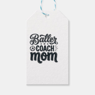 Baller Coach Mum Vintage Soccer Shirt Design_1 Gift Tags