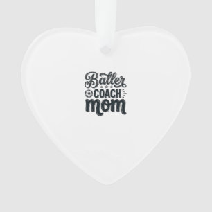 Baller Coach Mum Vintage Soccer Shirt Design_1 Ornament