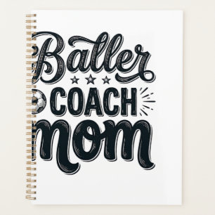 Baller Coach Mum Vintage Soccer Shirt Design_1 Planner