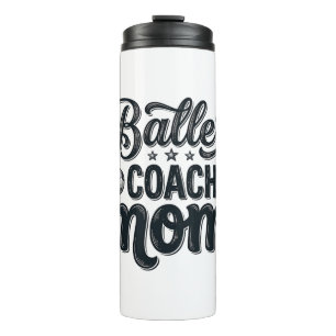 Baller Coach Mum Vintage Soccer Shirt Design_1 Thermal Tumbler