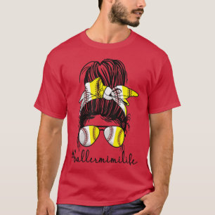 Baller Mimi Life Softball Baseball Mimi Grandma T-Shirt