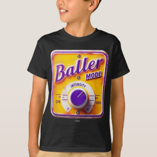 Baller Mode Sign - Basketball Intensity In Purple T-Shirt