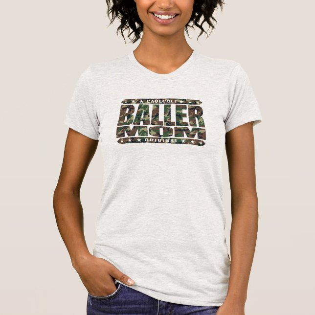 BALLER MOM - I'm Gangster Domestic Warrior Goddess T-Shirt (Front)