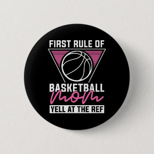 Baller Mother Hooping Bball - Hoops Player Basketb 6 Cm Round Badge