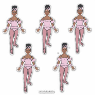 Ballerina 14" x 14" Custom-Cut Vinyl Stickers #1