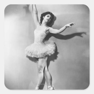 Ballerina 2 square sticker