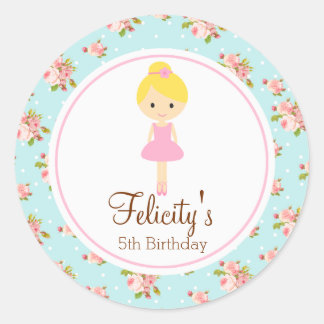 Ballerina 2inch round personalised tag