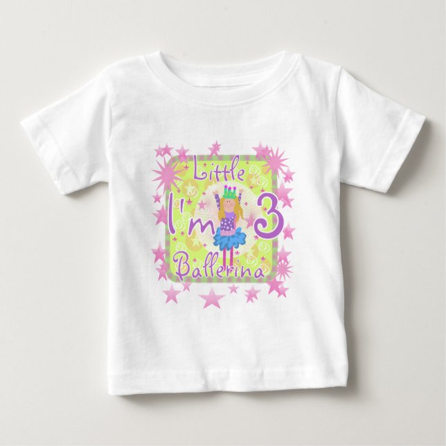Ballerina 3rd Birthday Tshirts and Gifts (Front)