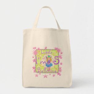 Ballerina 5th Birthday tshirts and Gifts Tote Bag
