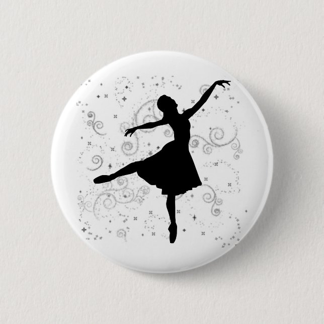 Ballerina 6 Cm Round Badge (Front)