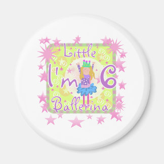 Ballerina 6th Birthday Magnet