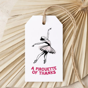 Ballerina A Pirouette of Thanks Ballet Favour Gift Tags