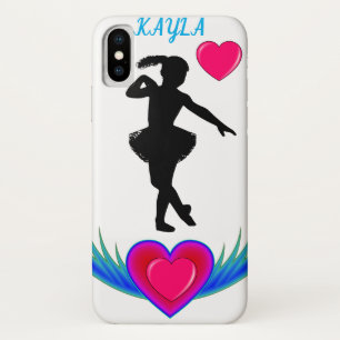 Ballerina apple IPhone X case. Personalised name. Case-Mate iPhone Case