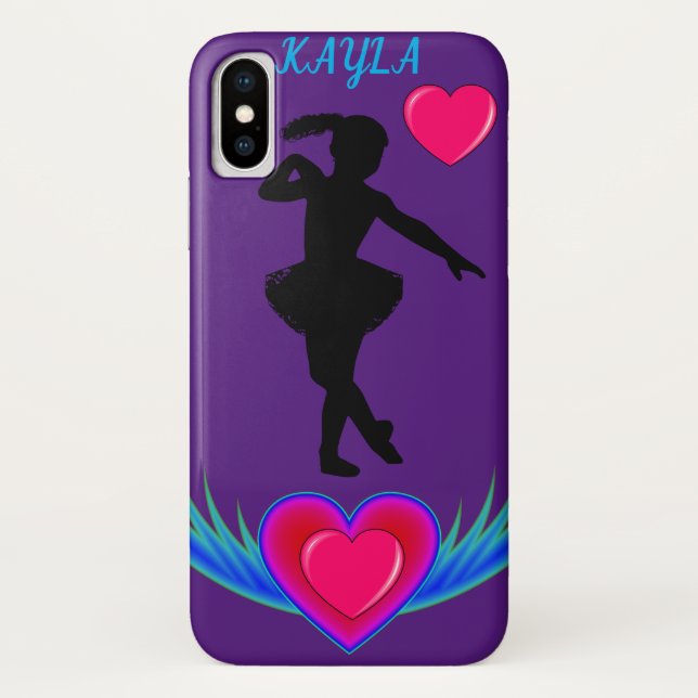 Ballerina apple IPhone X case. Personalised name. Case-Mate iPhone Case (Back)