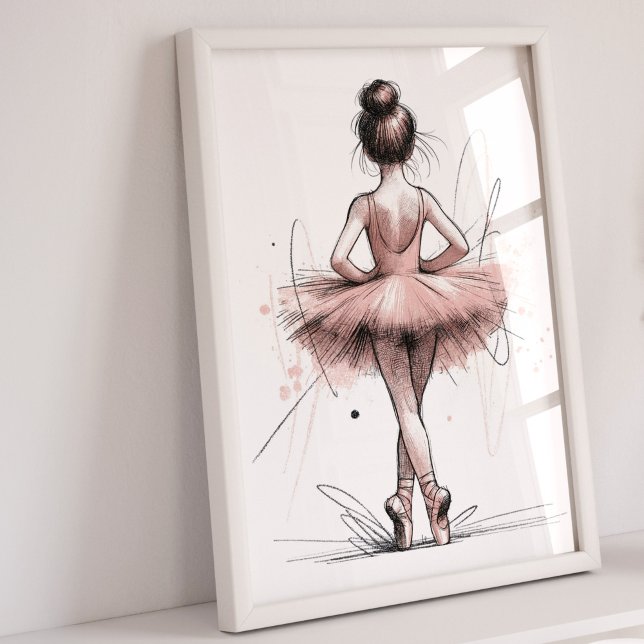 Ballerina Art Print | Ballerina Nursery Decor (Ballerina Art Print)
