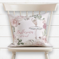 Ballerina at Heart Quote Blush Pink Glitter Floral
