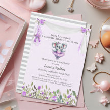 Ballerina Baby Girl Shower Tutu Excited Koala