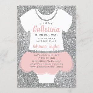 Ballerina Baby Shower Invitation