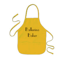 Ballerina Baker Quirky Yellow & Black Kids Apron