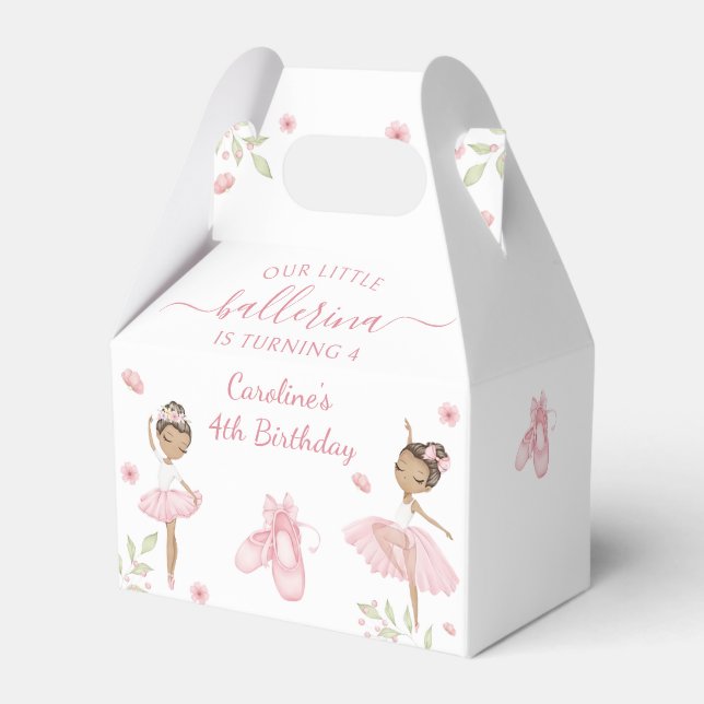 Ballerina Ballet Birthday Favour Box (Front Side)