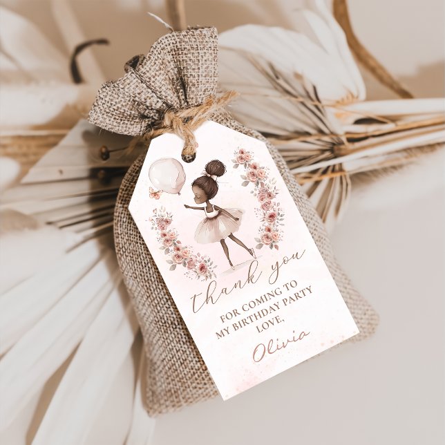 Ballerina Ballet Birthday Gift Tags (Creator Uploaded)