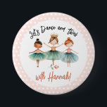 Ballerina Ballet Birthday Girl 7.5 Cm Round Badge<br><div class="desc">Cute watercolor Ballet Ballerina Birthday watercolor artwork.  Children's ballerina birthday theme. Easy to personalise.</div>